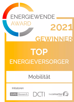 Energiewende Award - oekostrom ist Gewinner 2021 für TOP Energieversorger