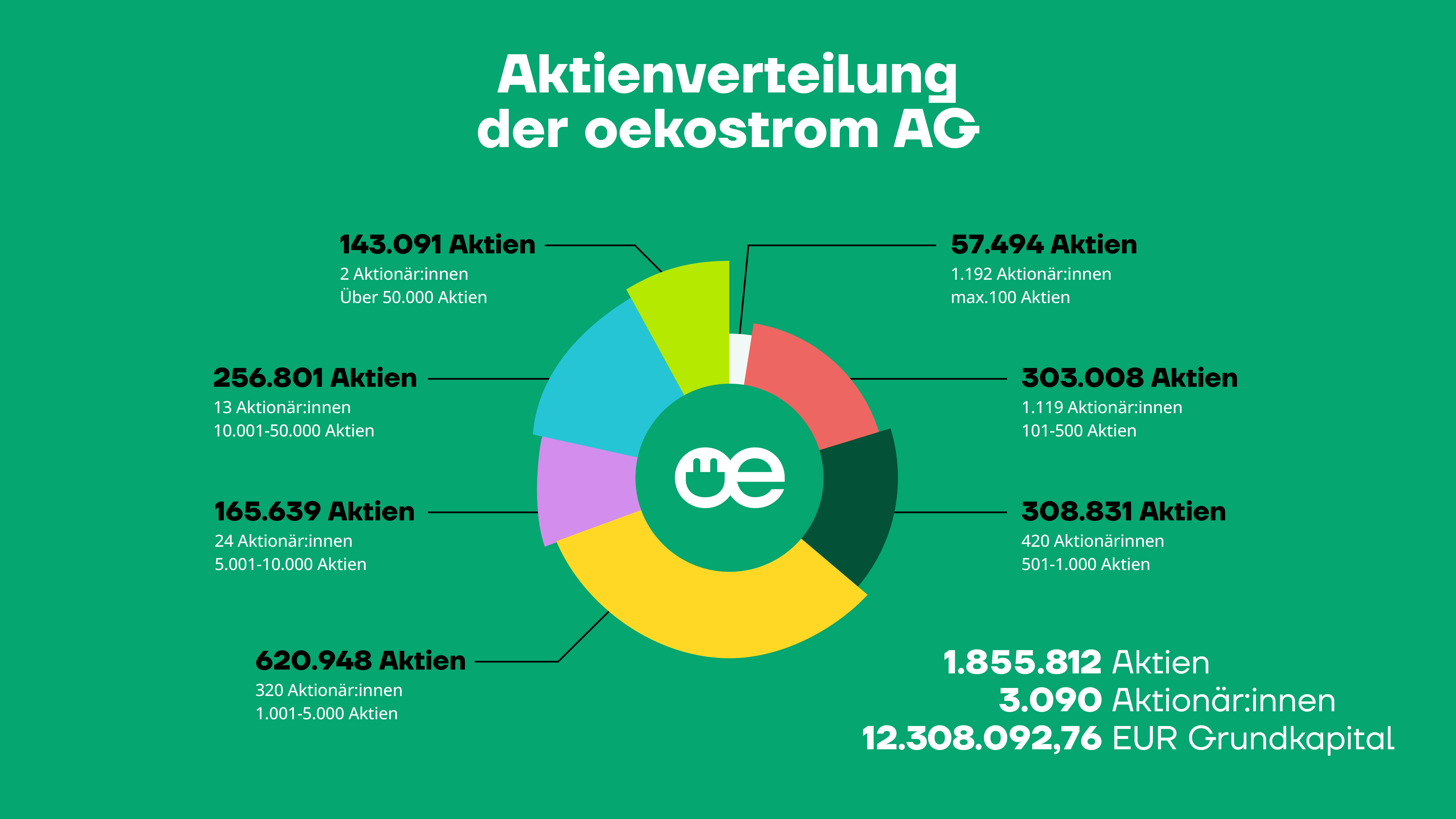 Aktienverteilung der oekostrom AG